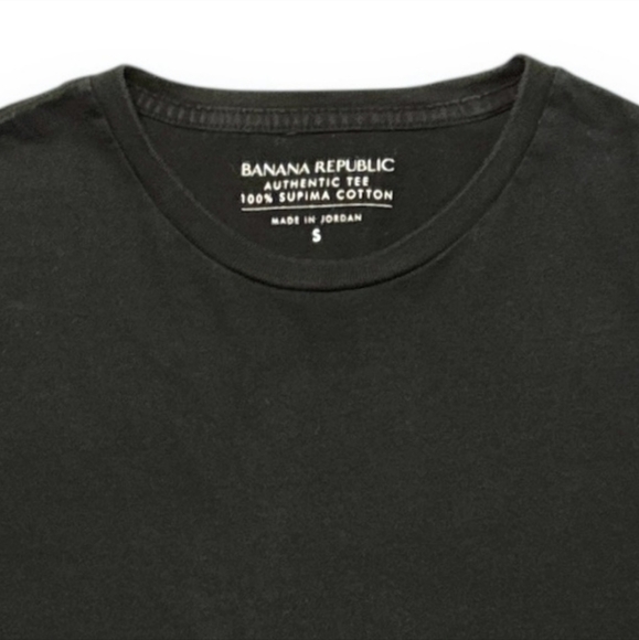 BANANA REPUBLIC Authentic Supima Crew Neck Short Sleeve Shirt - Picture 5 of 9